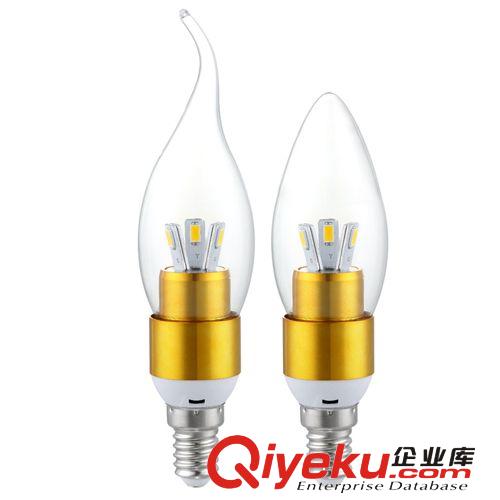 LED3W 三叉 尖泡 拉尾泡 蜡烛泡 水晶灯 吊灯 壁灯光源 厂家直销