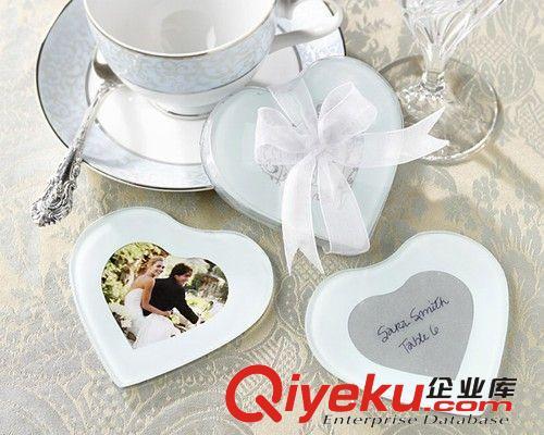 厂家直销创意婚庆游戏礼品 情人节礼品 心形插卡杯餐垫、杯垫