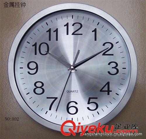 12寸 金属挂钟 铝钟 礼品钟 不锈钢 广告钟表 出口欧美