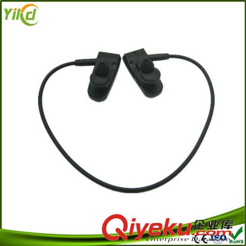 深圳厂家供便携式耳挂式无线插卡耳机 可用于电脑 MP3等