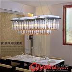 【尊御】奢华水晶灯现代简约节能LED灯餐厅吧台灯时尚吊灯长方形