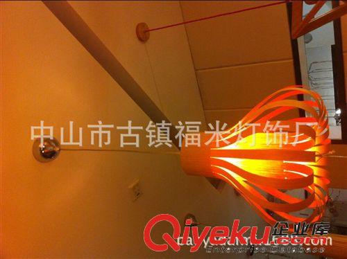 2014福米厂家直销现代个性手工制作 木皮吊灯客厅餐厅工程木吊灯