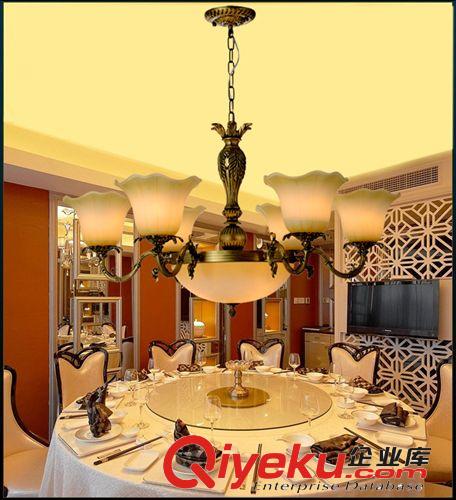古铜色吊灯客厅餐厅卧室欧式吊灯简约大气大厅LED灯具灯饰批发
