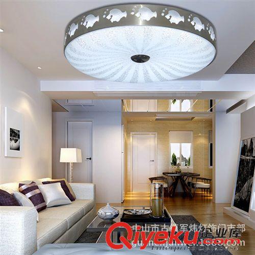 客厅灯卧室灯LED吸顶灯圆形亚克力铝材创意简约现代灯饰灯具批发