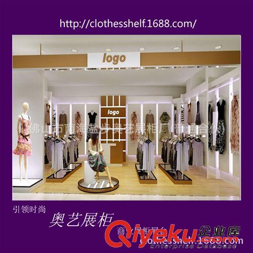 木质烤漆服装展示柜制作公司 服装公司展厅高密度板烤漆展柜定制原始图片2