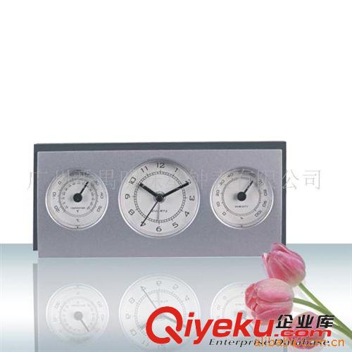 供应温湿度钟表长方形塑料促销礼品闹钟G009