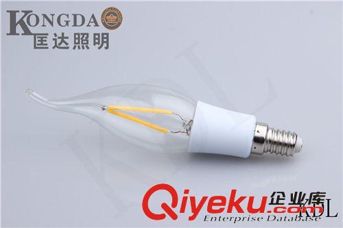 LED灯丝蜡烛灯拉尾灯泡吊灯壁灯水晶灯光源2W4WE14玻璃罩