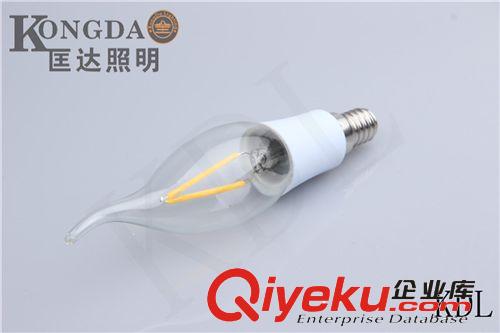 LED灯丝蜡烛灯拉尾灯泡吊灯壁灯水晶灯光源2W4WE14玻璃罩