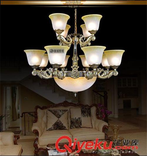 简约创意欧式吊灯具客厅灯餐厅卧室田园地中海铁艺led仿古吸顶灯