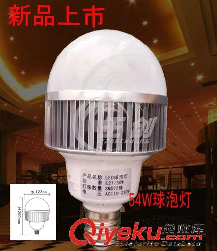 新款LED带散热风扇球泡灯LED节能灯射灯暖白光室内商场大型卖场