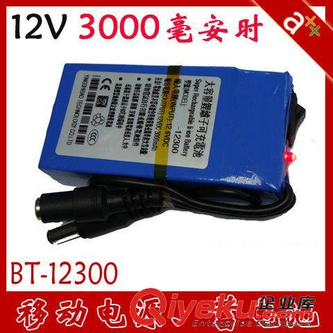 3000毫安12V 安防专用电源 监控系统电源 随身聚合物蓄电池