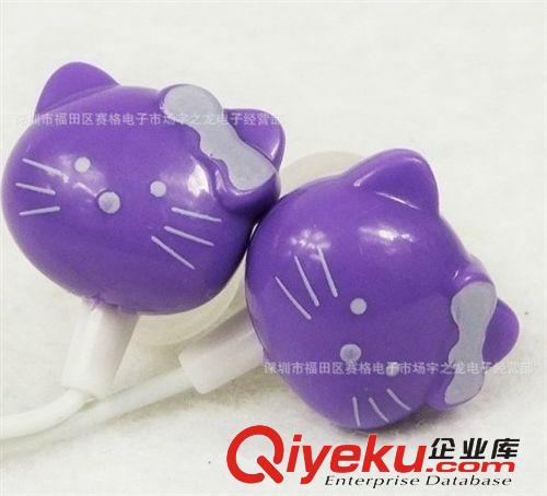 厂家批发Kitty猫头 MP3耳机 耳机批发深圳工厂电脑周边配件货源