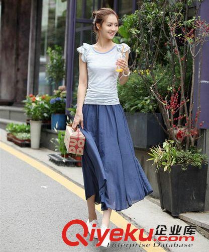 夏季热销新品 韩版女装批发 糖果色大摆半身裙  多色系 实物拍摄