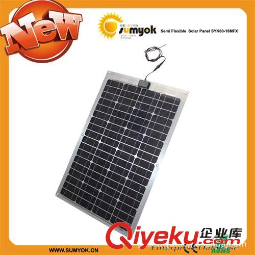 厂家直销太阳能光伏组件 太阳能柔性板 单晶60W