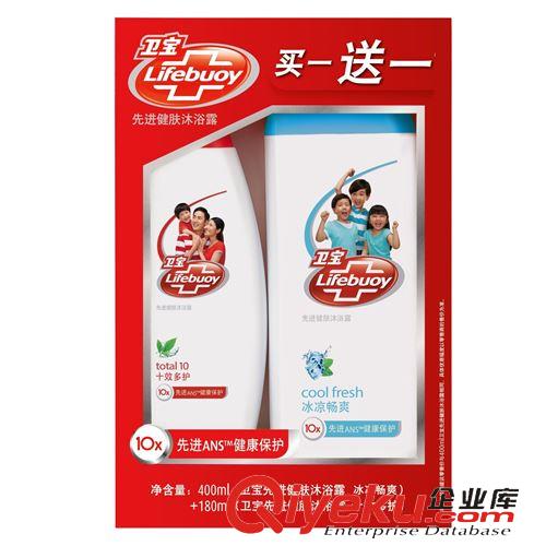 沐浴系列 卫宝 先进健肤沐浴露400ml+180ml 促销装