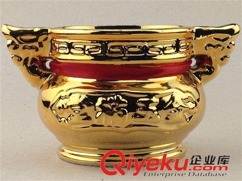 香炉 tj促销黄金招财炉 电镀工艺香炉 佛教用品潮州陶瓷工艺品批发