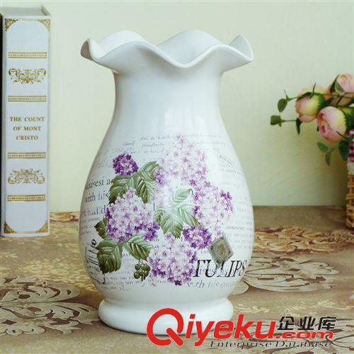 低温花瓶 批发供应白色简约地中海风格陶瓷花瓶 家居装饰工艺品艺术品