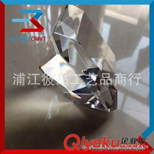水晶镇纸 【专业定制】手工四方透明钻石可用于水晶镇纸柜台创意摆件！