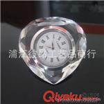水晶钟表 专业定制k9水晶桃心钻石钟表，水晶心形钟表 水晶婚庆装饰品