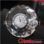 水晶钟表 厂家发定做xx水晶钟表，创意办公摆件，80mm水晶钻石钟表