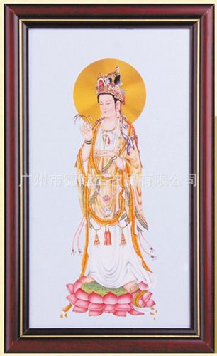 瓷板画 供应中国特色传统工艺瓷板画陶瓷画 佛像西方三圣观音陶瓷工艺品