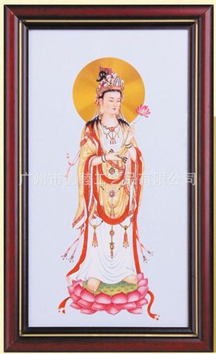 瓷板画 供应中国特色传统工艺瓷板画陶瓷画 佛像西方三圣观音陶瓷工艺品