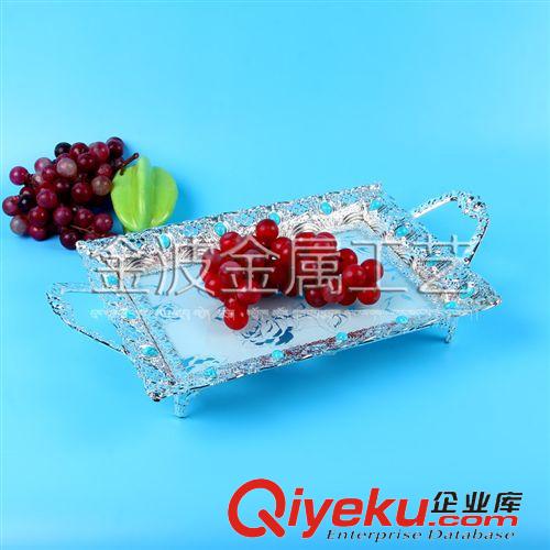 托盘、果盘 新款欧式奢华水晶感彩色玻璃果盘 装饰器皿水果盘现代装饰摆件