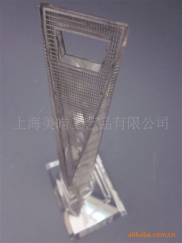 中国建筑 上海环球金融中心 旅游纪念品（水晶建筑楼模）