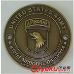 奖牌、纪念币 厂家定做纪念章 纪念币 美国空降师留念纪念章