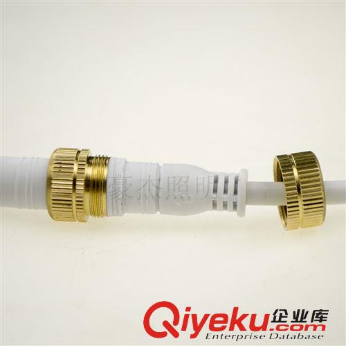 防水线 铜头白色两芯公母连接防水线防水插头LED用线厂家直销单边价格