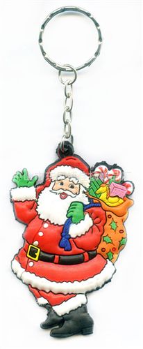 钥匙扣 热销PVC软胶圣诞节钥匙扣 多种圣诞节礼品 节日赠品 公司纪念品