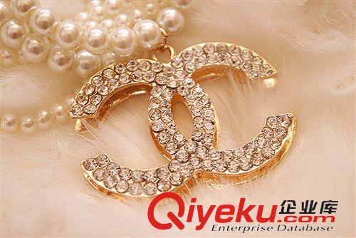 小饰品（做为礼物送给买家） 2013韩版可爱甜美gd水钻图案珍珠项链女式