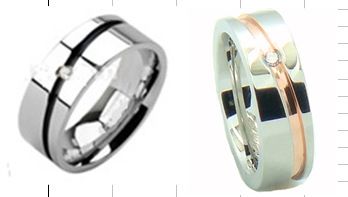 公司产品展示 不锈钢情侣戒指 女款5#-8# 男款9#-13# 真空电镀 高质量内外光