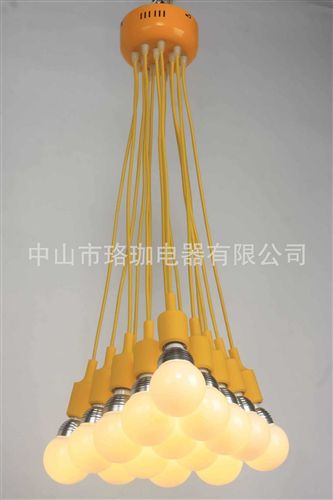 彩色硅胶吊灯系列 中山厂家直销创意DIY硅胶吊灯 金吸顶彩色硅胶灯杯 简易吊灯