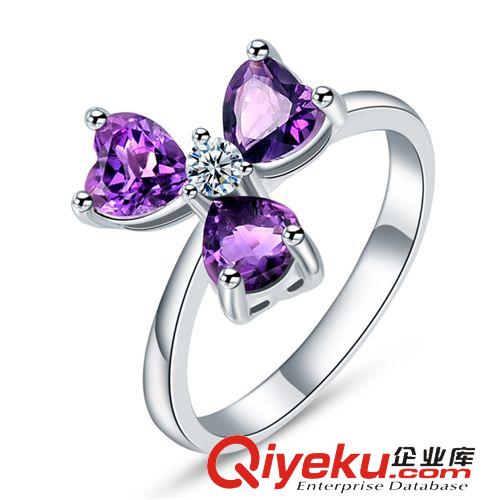 款式类别 厂家批发新款女式{ctr}大款紫水晶戒指 婚庆紫色戒指RYR7052-AC