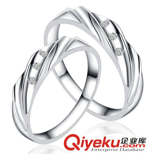 情侣专区 QL030 饰品批发 925纯银戒指批发爱的交织侣戒指 情侣对戒。