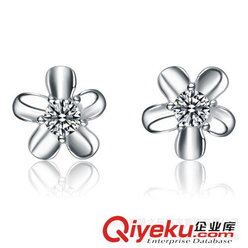 925纯银耳饰 gd韩国精品女士小花耳钉 耳饰品 恋尚美直销XE680 。