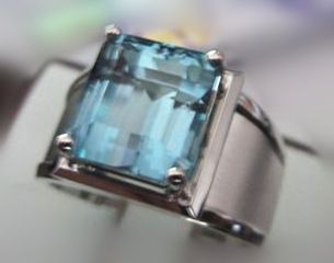 最近新款 翡翠珠宝钻石镶嵌加工 18K金碧玺戒指男款 （定做手工费）
