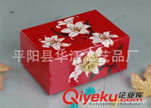 漆器首饰盒 实地认证厂家直供漆器仿古 漆盒 梳妆盒可定制首饰盒1305