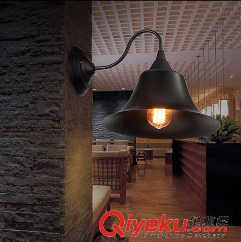 壁灯 美式乡村复古铁艺壁灯 LED欧式仿古简约创意客厅餐厅卧室吧台灯