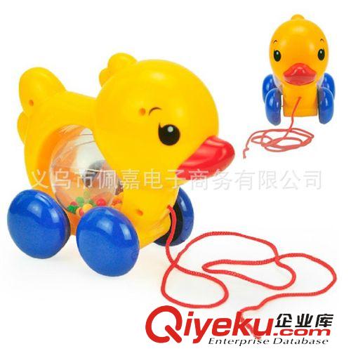 益智玩具 趣味拉线鸭 牵线拖拉QQ鸭 走路发出沙沙声 儿童益智玩具