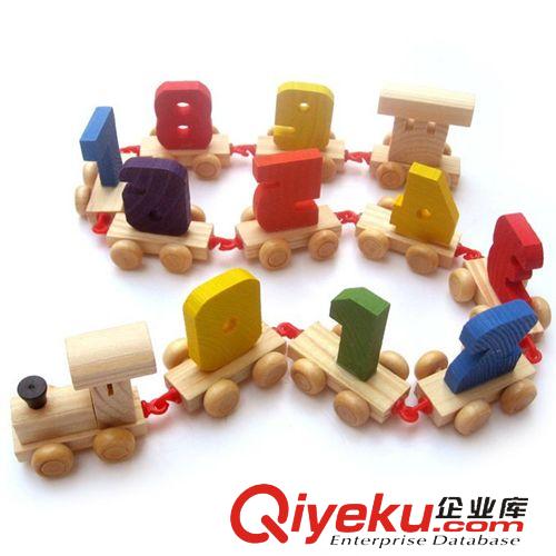 益智玩具 数字小火车 宝宝益智玩具 儿童玩具早教模型木制积木数字认知0.25