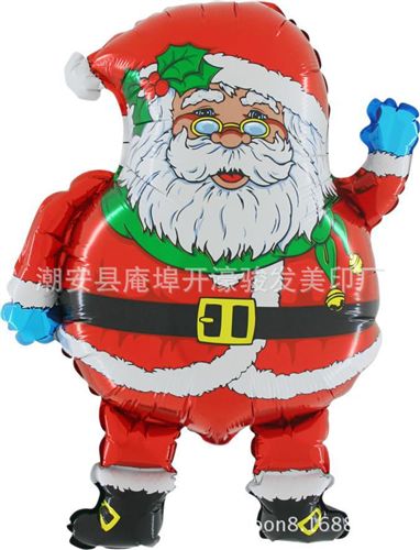 外贸铝膜气球 圣诞新款 氢气球批发 圣诞老人铝膜气球 造型气球 儿童玩具批发