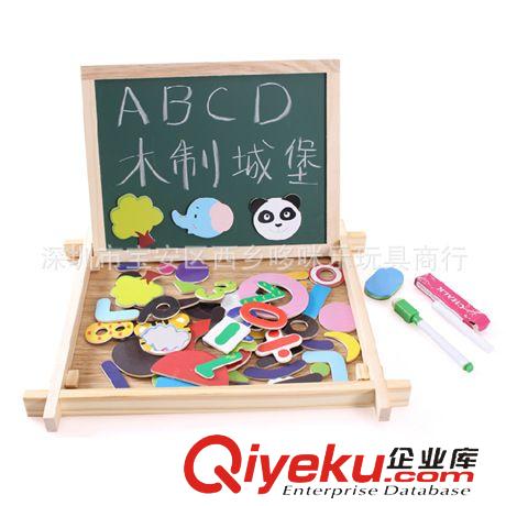 其他 儿童磁性小画板可擦益智玩具 1岁-3岁画板儿童精品木质套装画板