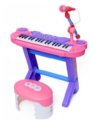 {zx1}上架 贝芬乐多功能儿童教学电子琴高音质小钢琴带麦克风益智玩具 20802