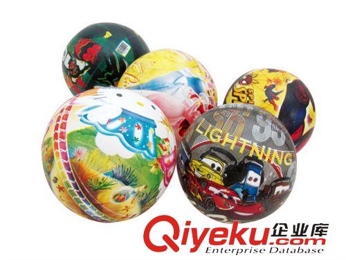 充气玩具区 卡通充气皮球 弹力球 60克全印球 图案颜色随机