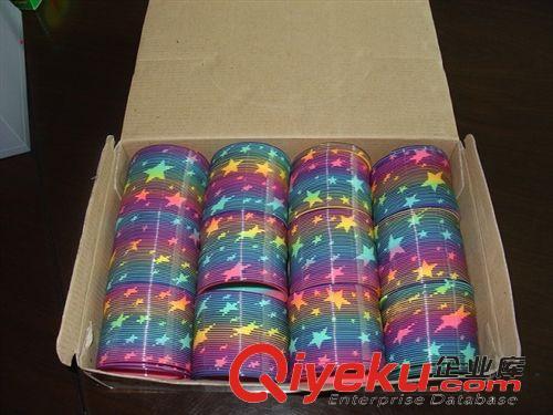 彩虹圈 8CM印五角星12只 展示盒彩虹圈 台湾色弹力圈 儿童玩具