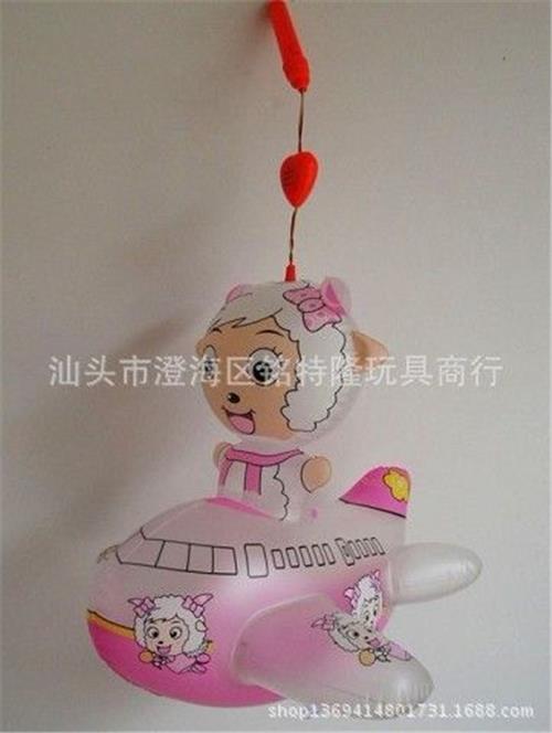 新年礼品/玩具 供应美羊羊开飞机灯笼 儿童卡通透明灯笼 手提灯笼 节日玩具
