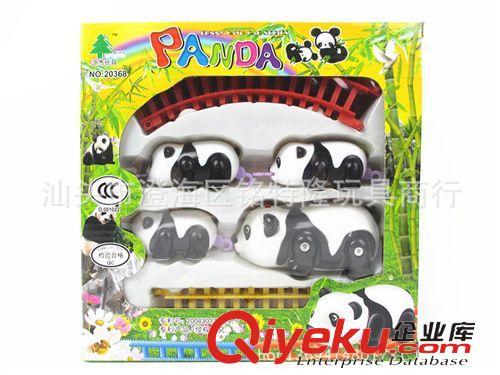 轨道玩具 电动熊猫宝宝轨道队 卡通趣味电动动物轨道车系列 地摊热销玩具
