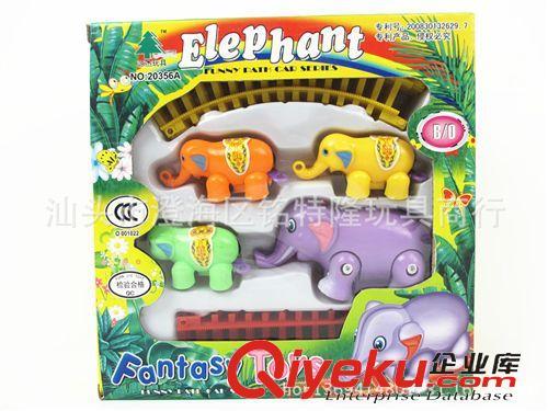 轨道玩具 电动卡通多颜色轨道象队 大象拉小象电动轨道玩具 地摊热销玩具